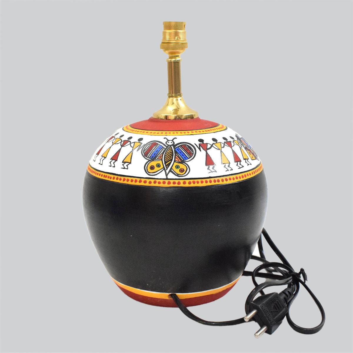 TERRACOTTA WARLI HAND PAINTED TABLE LAMP