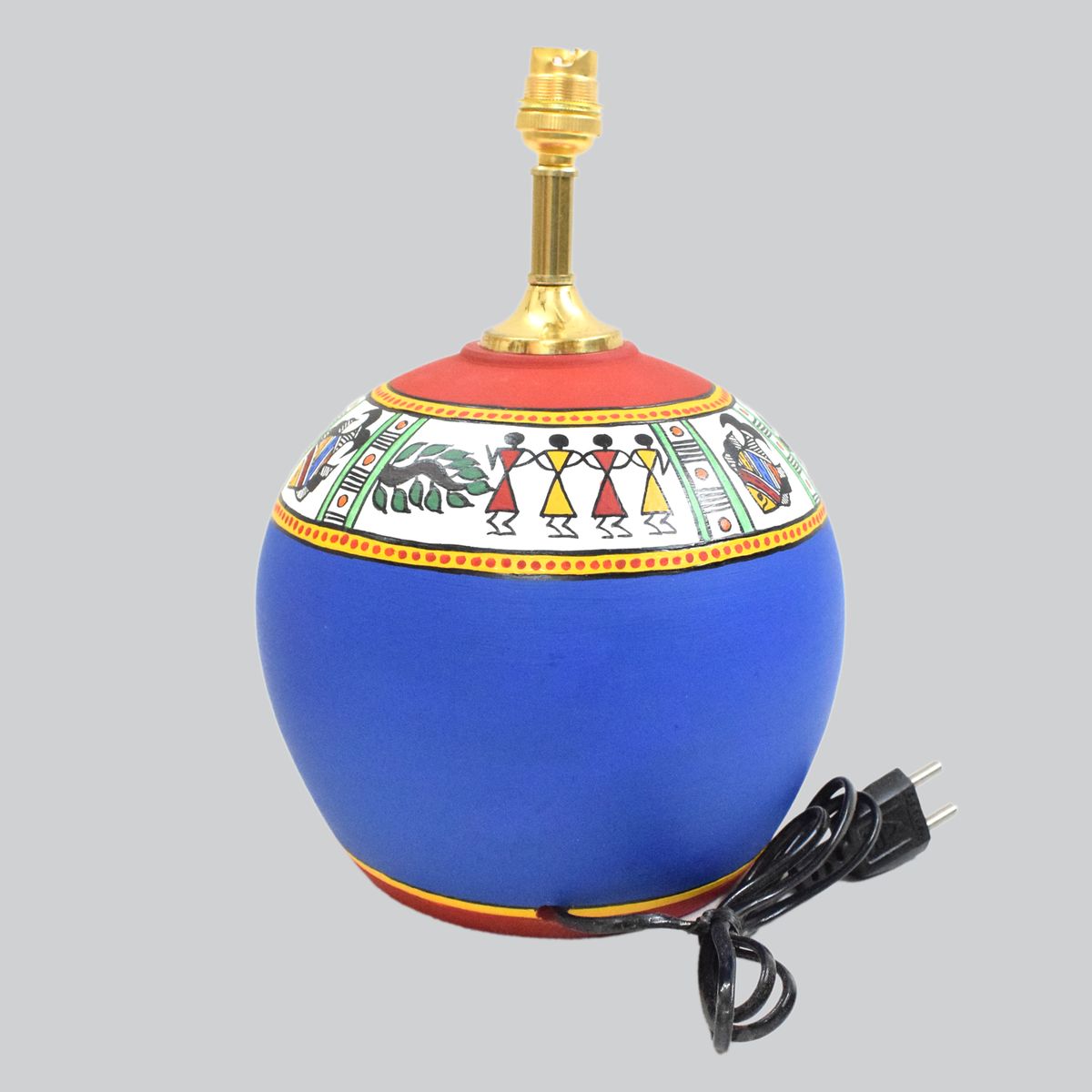 TERRACOTTA WARLI HAND PAINTED TABLE LAMP