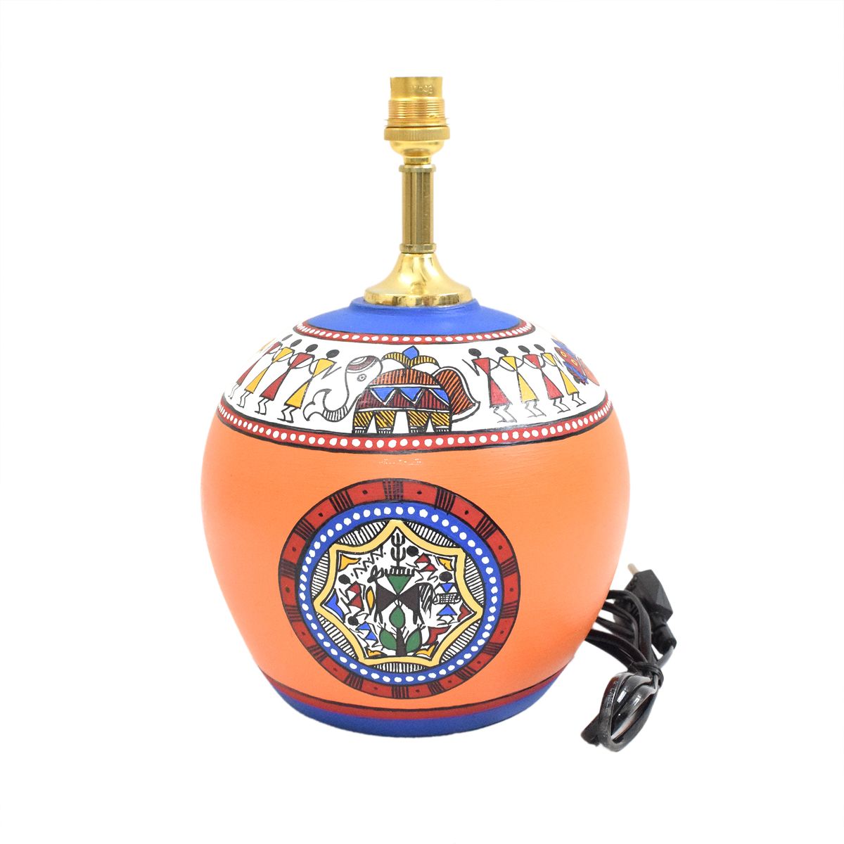TERRACOTTA WARLI HAND PAINTED TABLE LAMP
