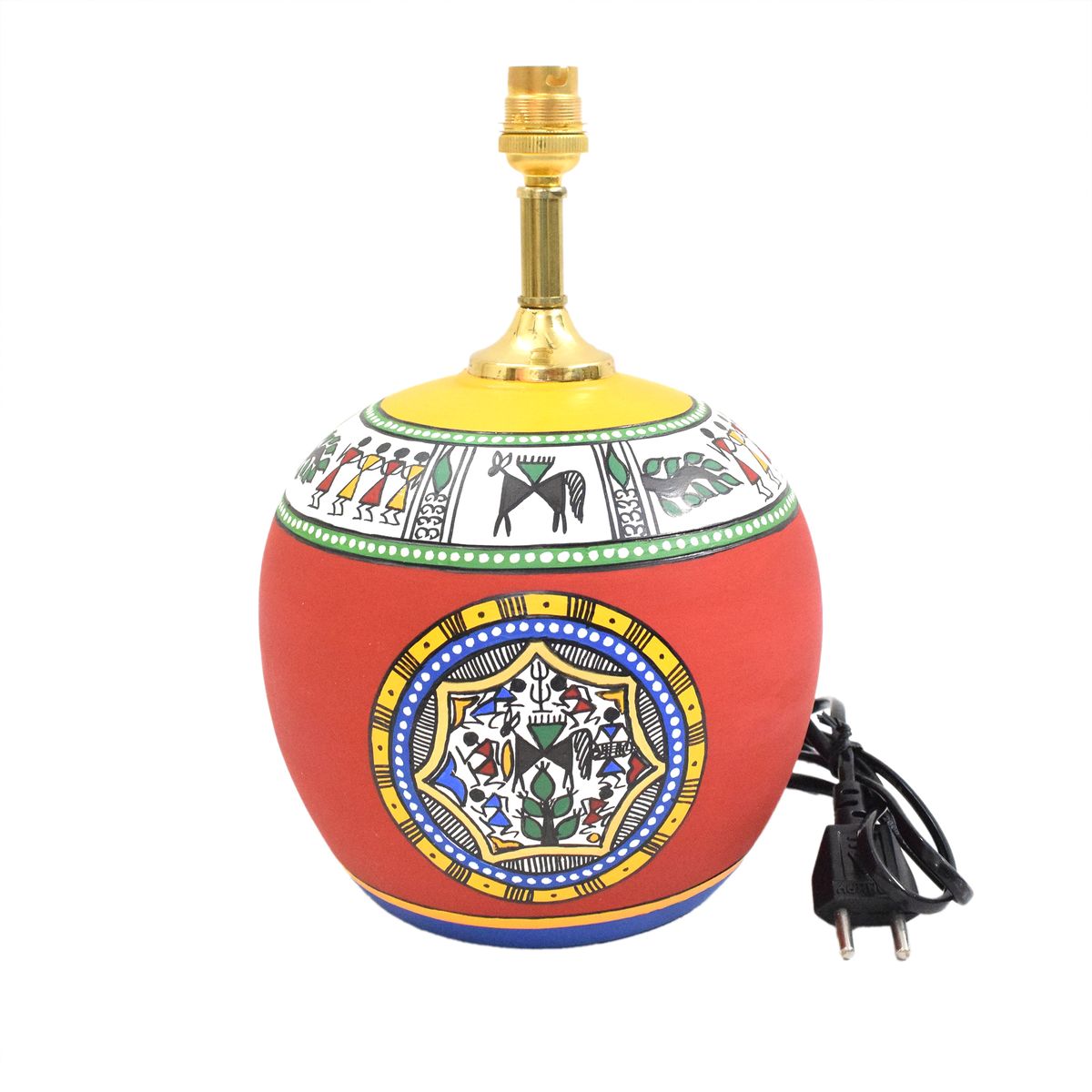 TERRACOTTA WARLI HAND PAINTED TABLE LAMP
