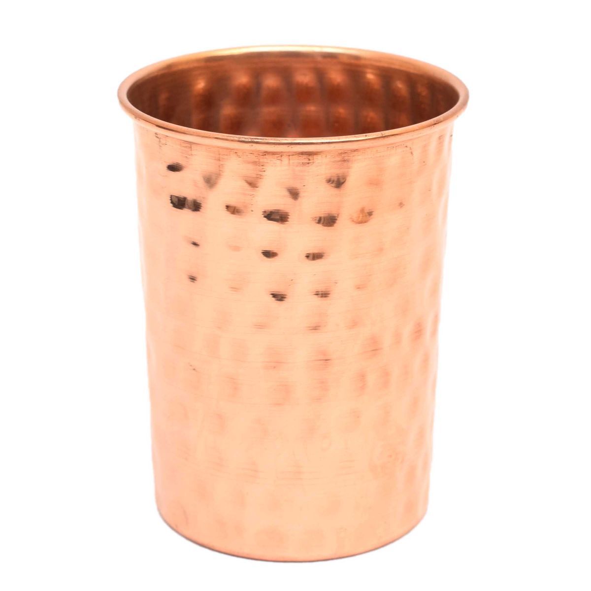 COPPER GLASS HAMMERED