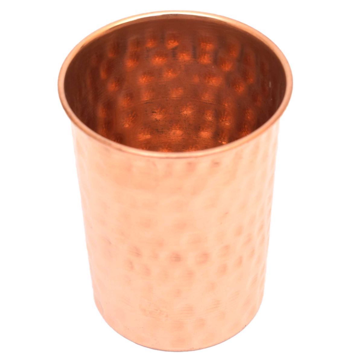 COPPER GLASS HAMMERED
