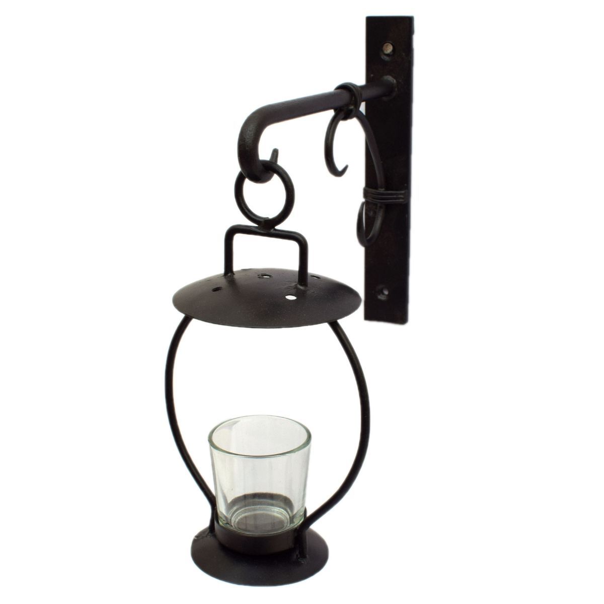 WALL CANDLE STAND WITH GLASS