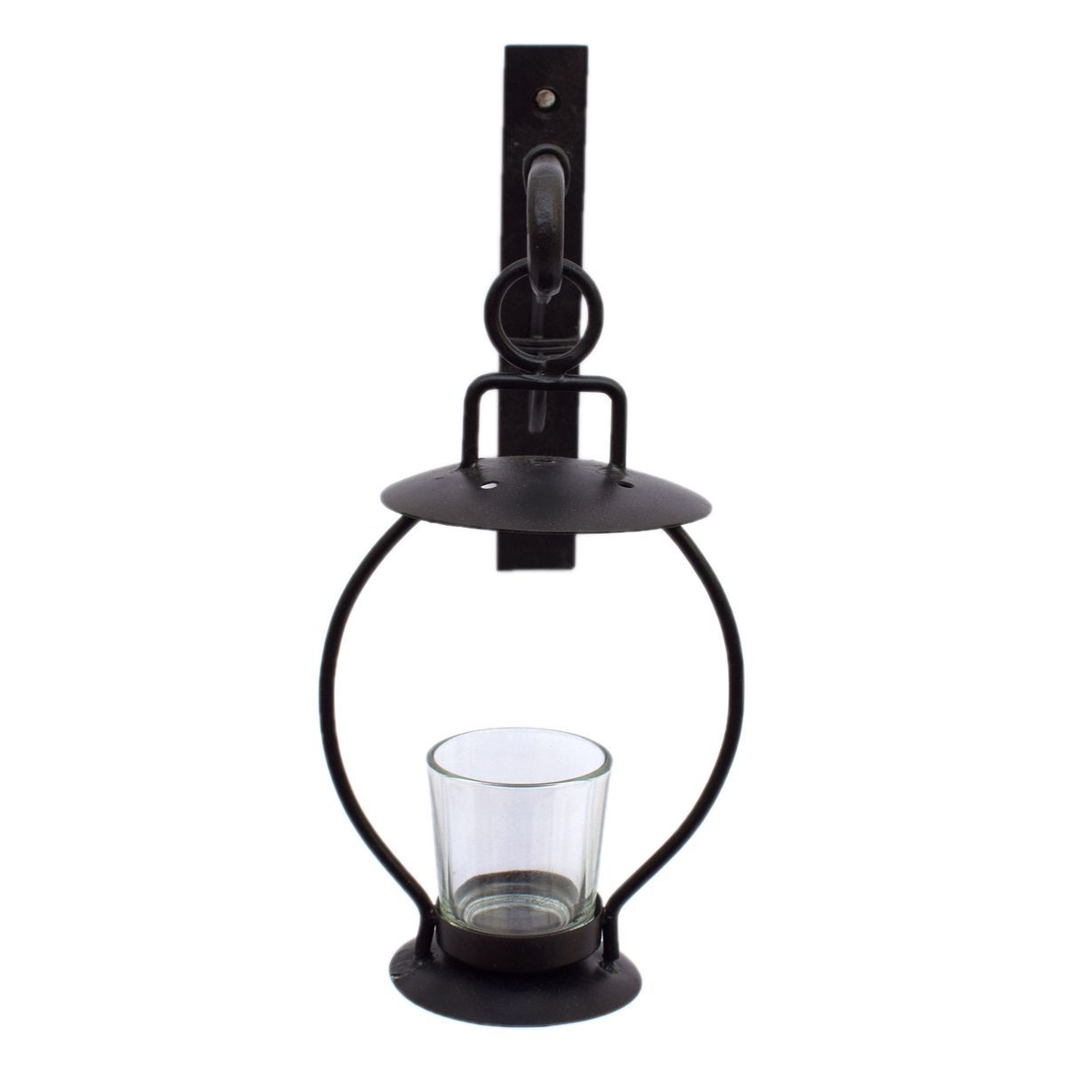 WALL CANDLE STAND WITH GLASS