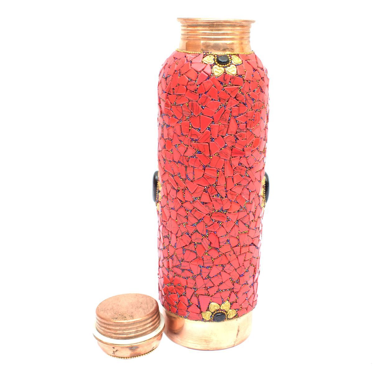 COPPER BOTTLE NEPALI STONE WORK