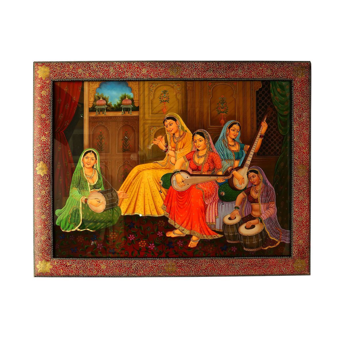 HAND MADE  PAINTING LADY MUSICIAN