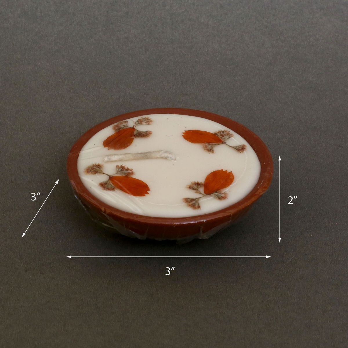 HANDCRAFTED DRY FLOWERS SCENTED POT CANDLES