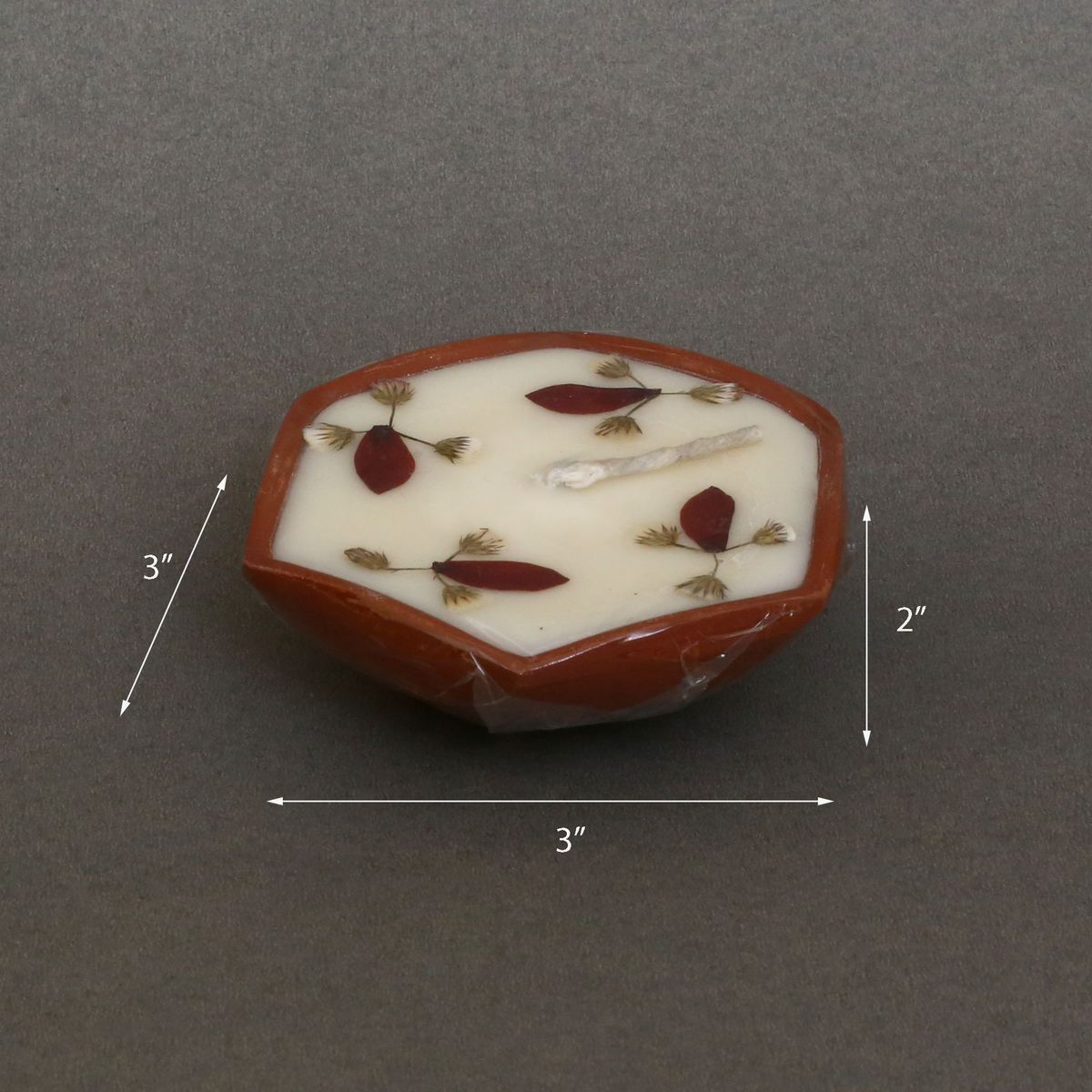 HANDCRAFTED DRY FLOWERS SCENTED POT CANDLES