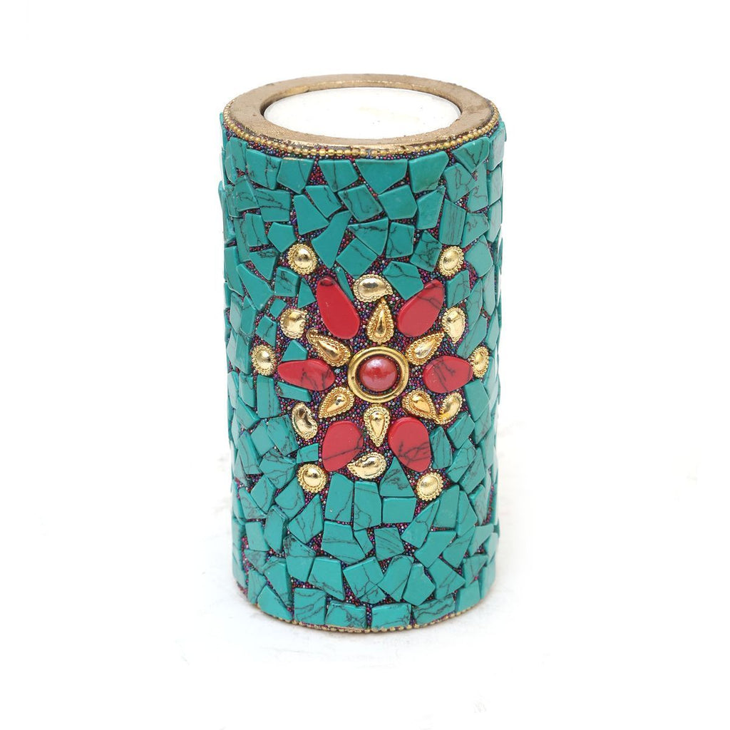 CANDLE STAND WITH STONE WORK