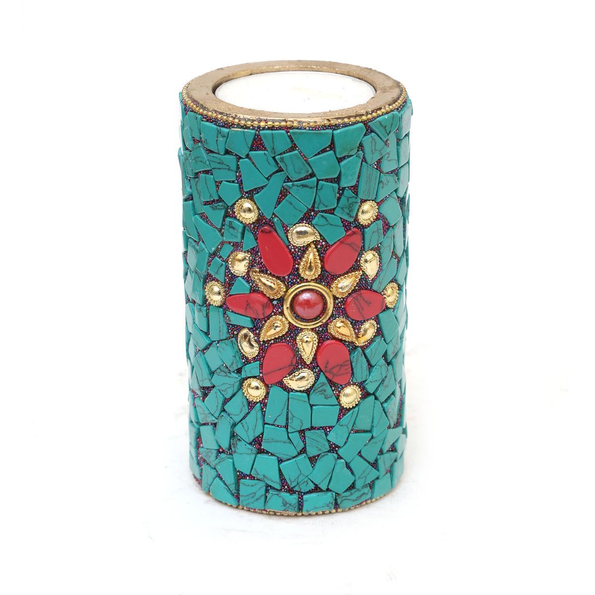 CANDLE STAND WITH STONE WORK