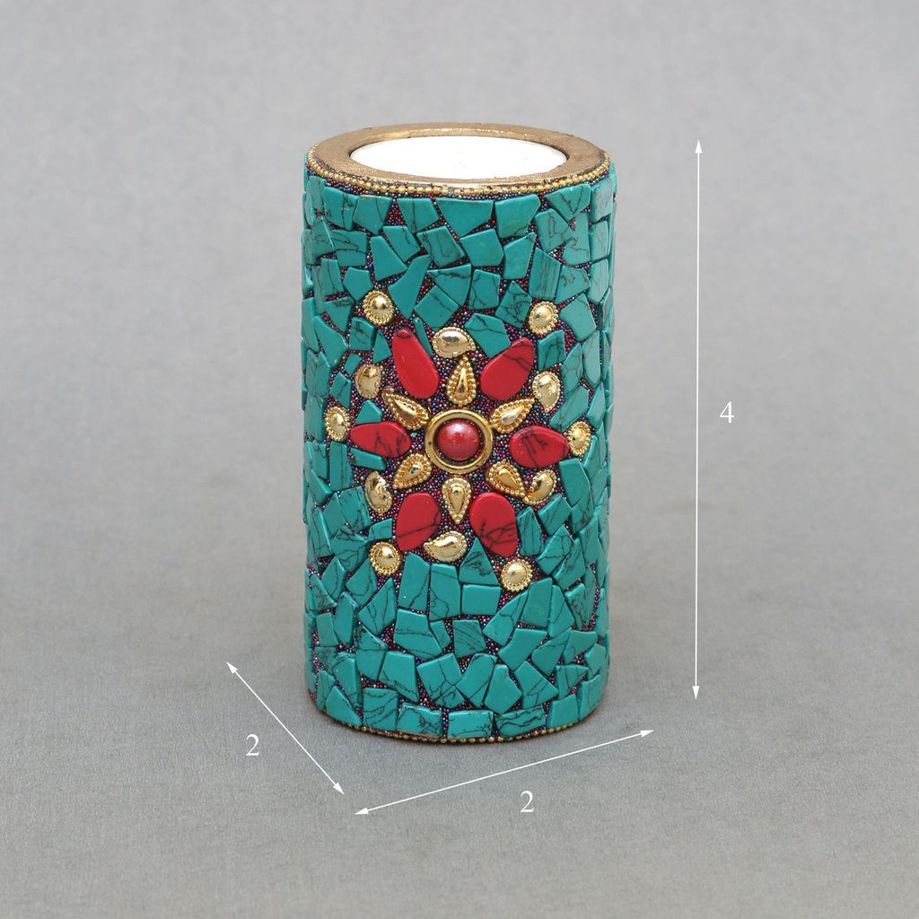 CANDLE STAND WITH STONE WORK