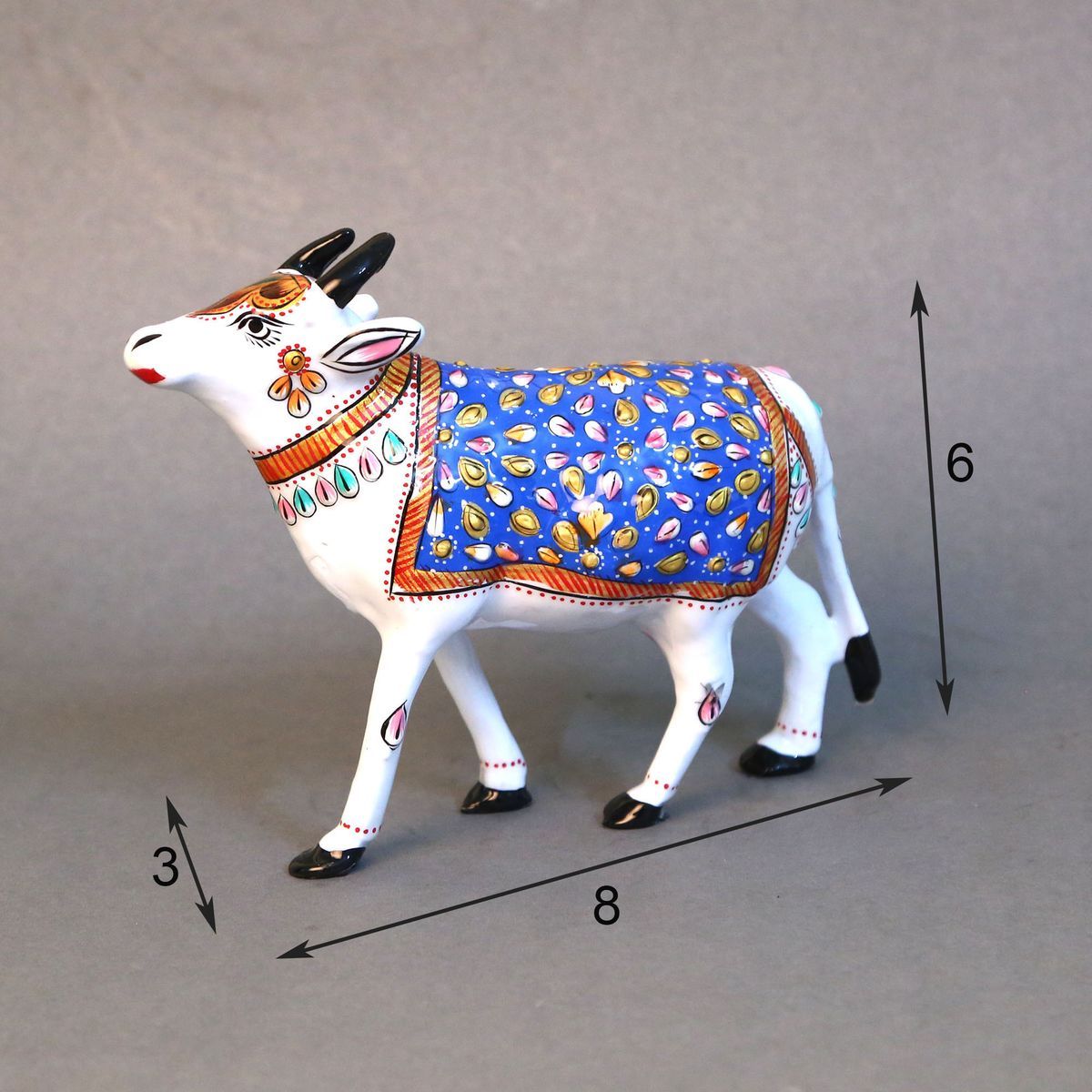 COW WITH MEENAKARI WORK FOR HOME DECOR