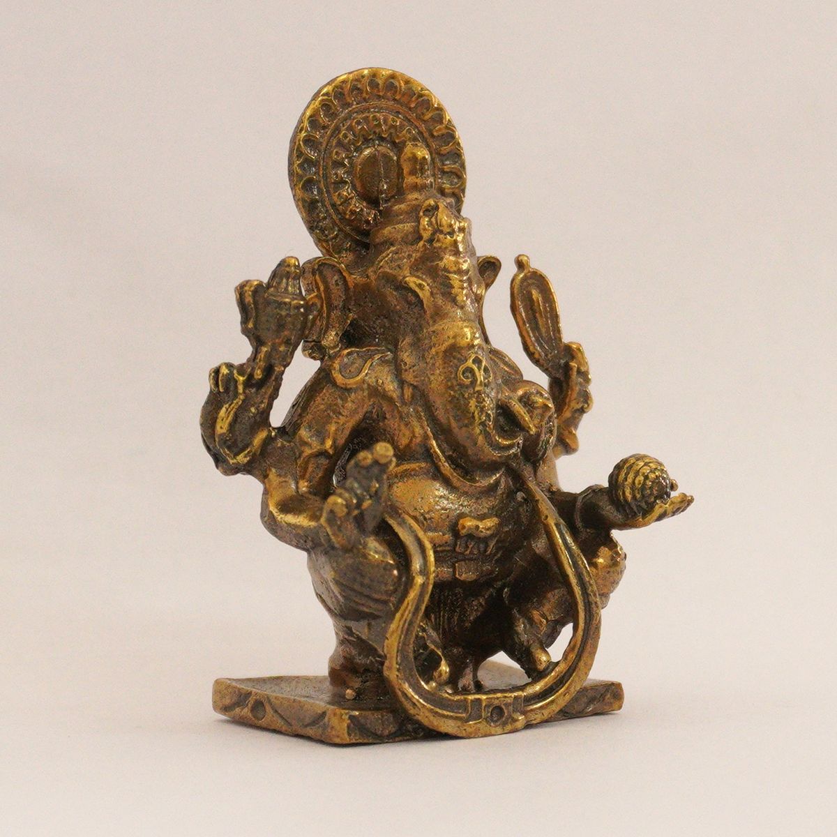 BRONZE GANESHA IDOL WITH ANTIQUE FINISH