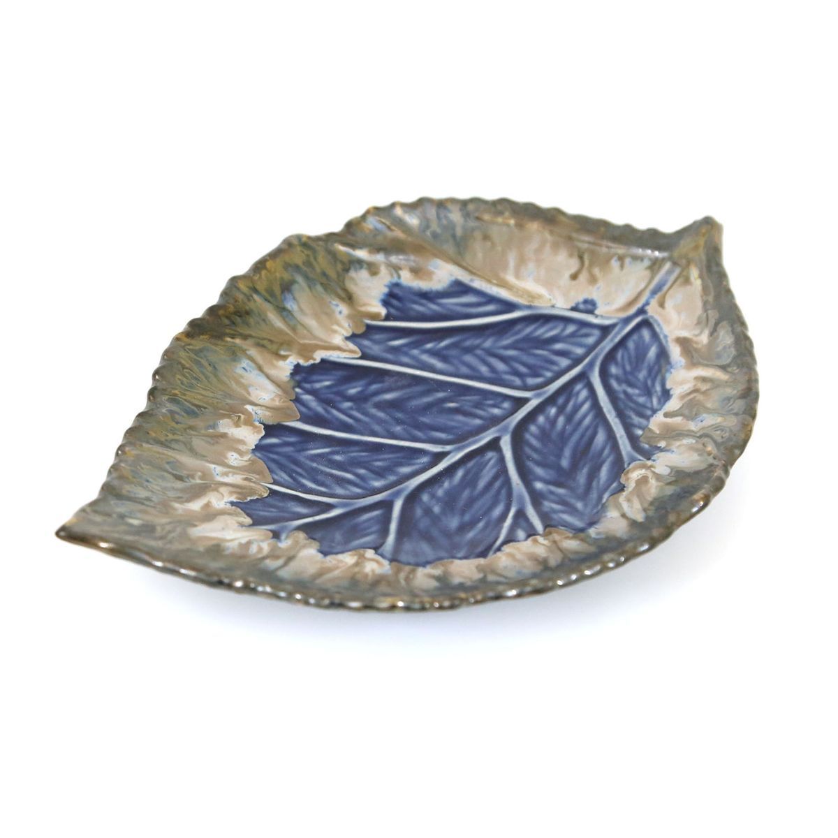 CERAMIC HANDMADE LEAF SHAPED PLATTER