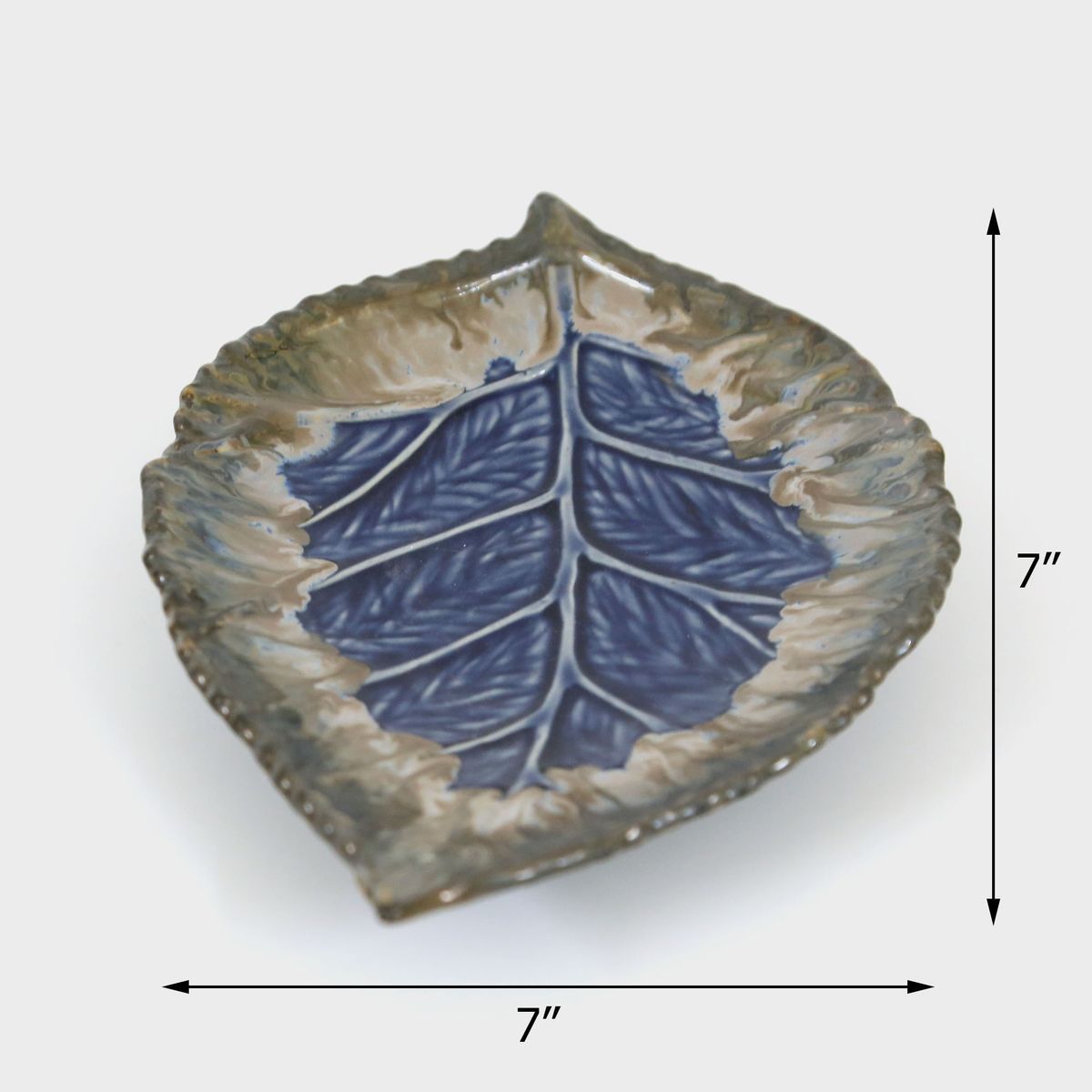 CERAMIC HANDMADE LEAF SHAPED PLATTER