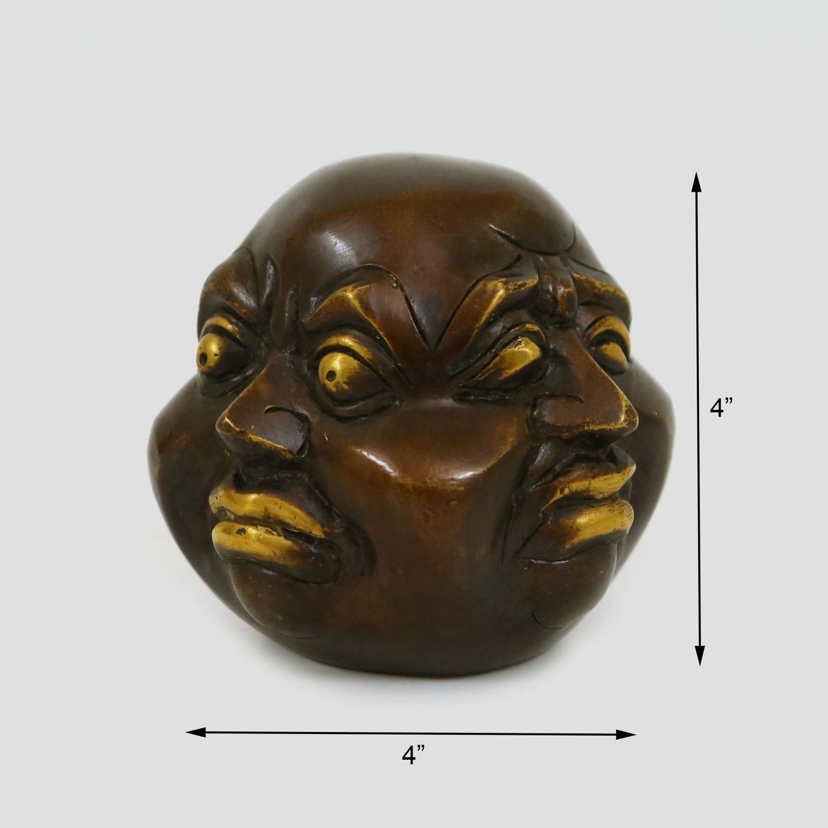 BRASS HAPPY MAN FACE