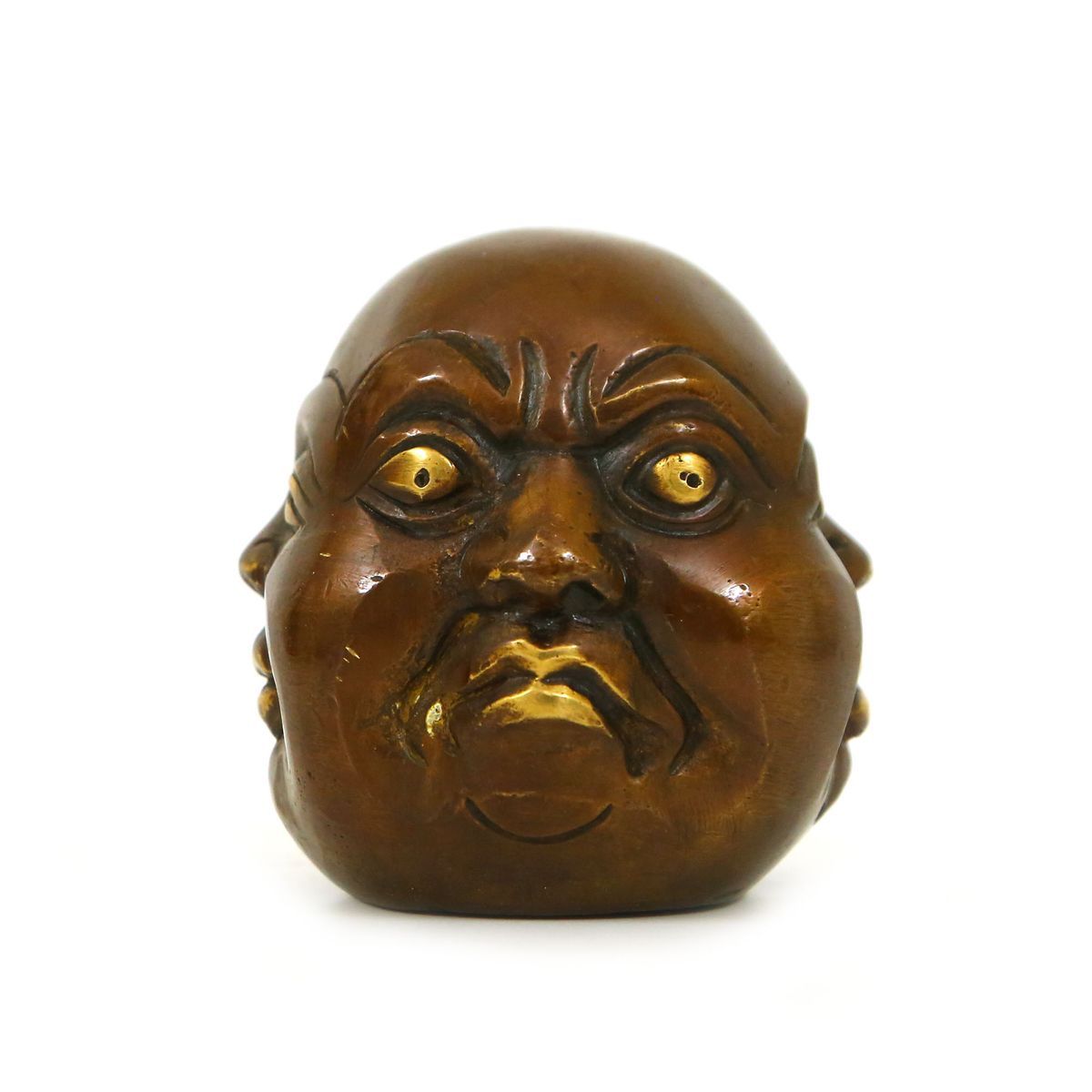 BRASS HAPPY MAN FACE