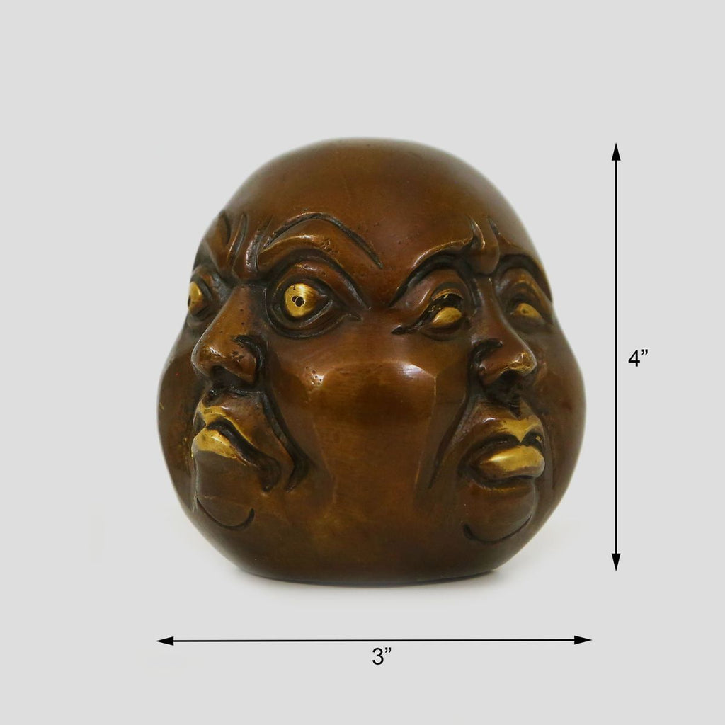BRASS HAPPY MAN FACE