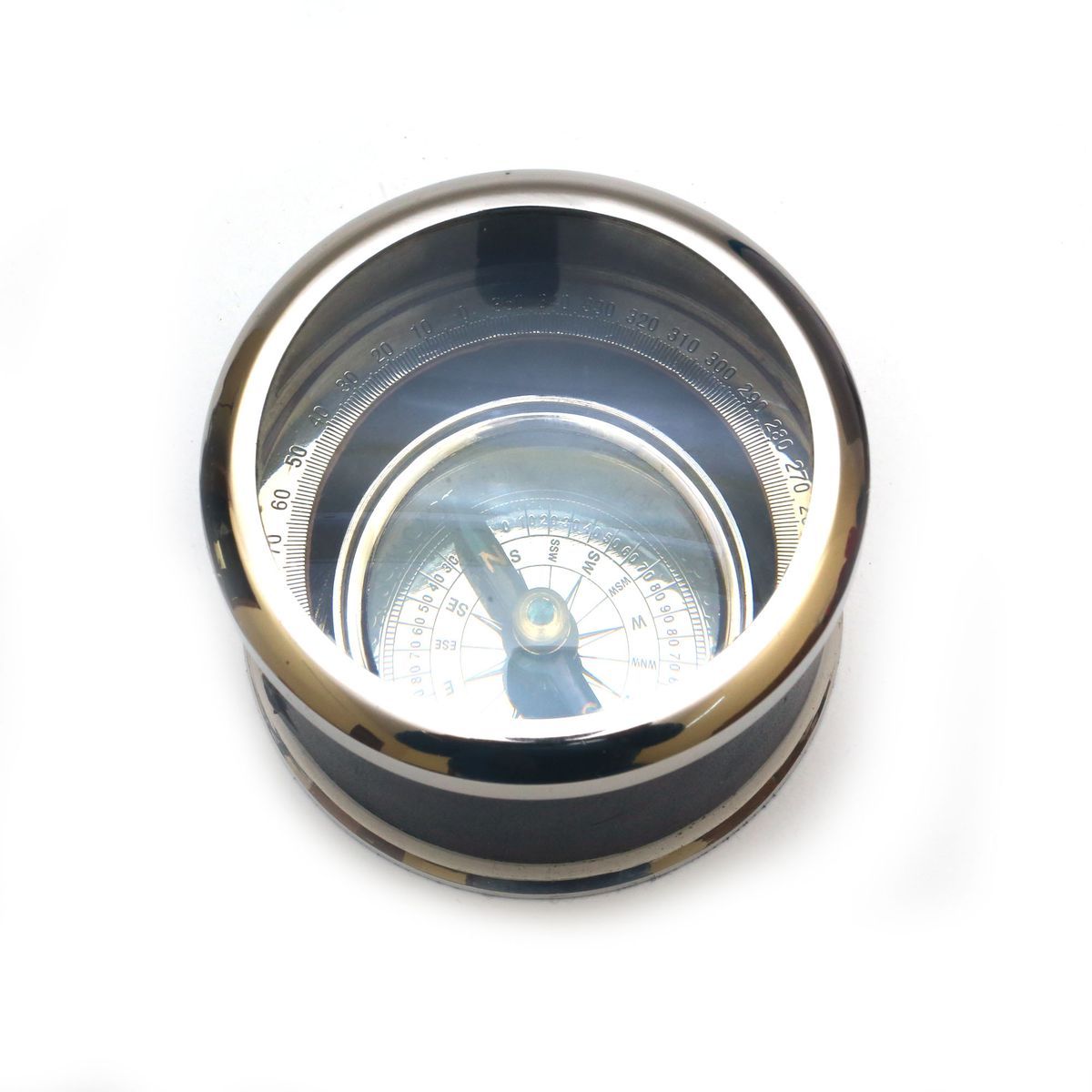 BRASS  COMPASS  WITH LEATHER SHEATHED