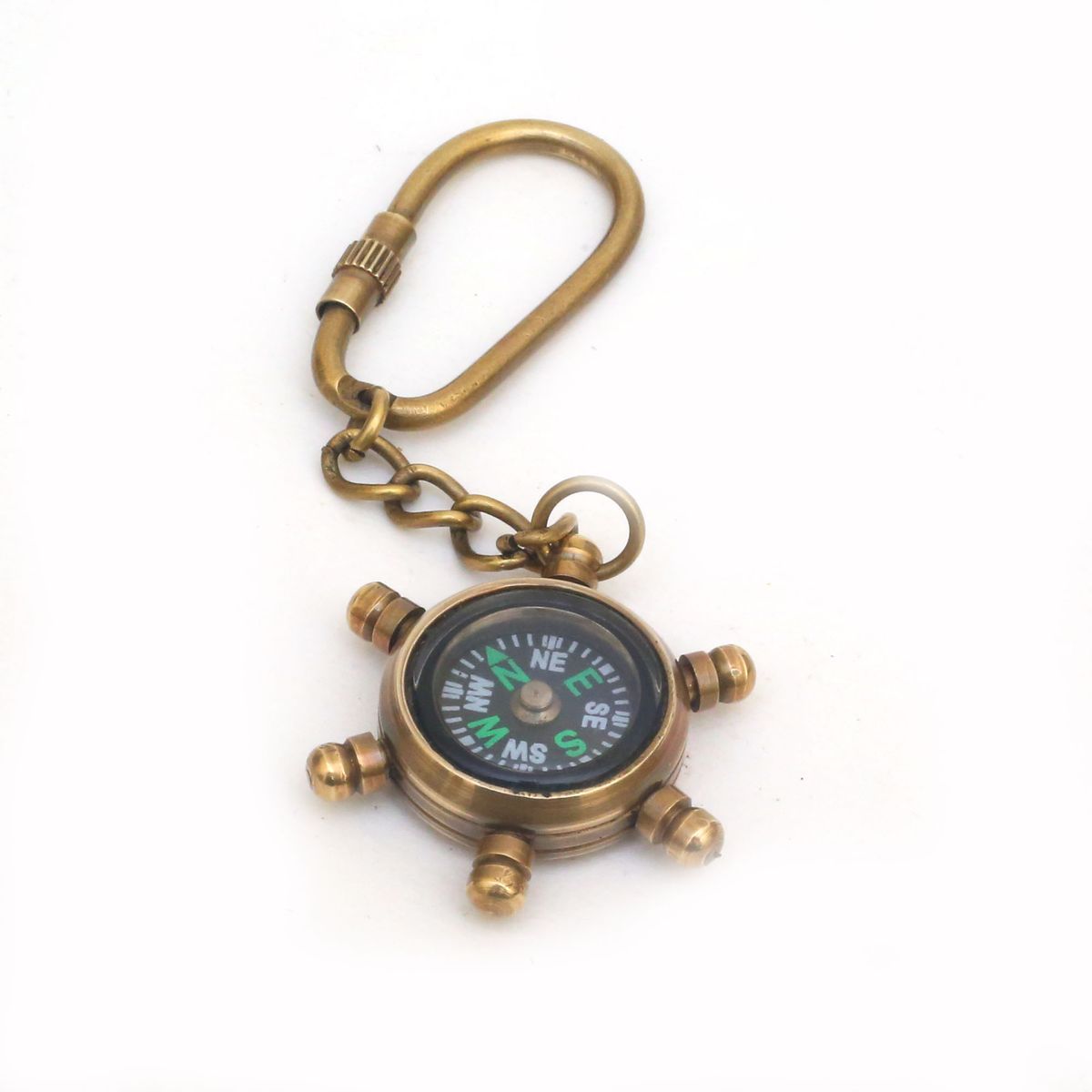 BRASS CAMPASS KEY CHAIN