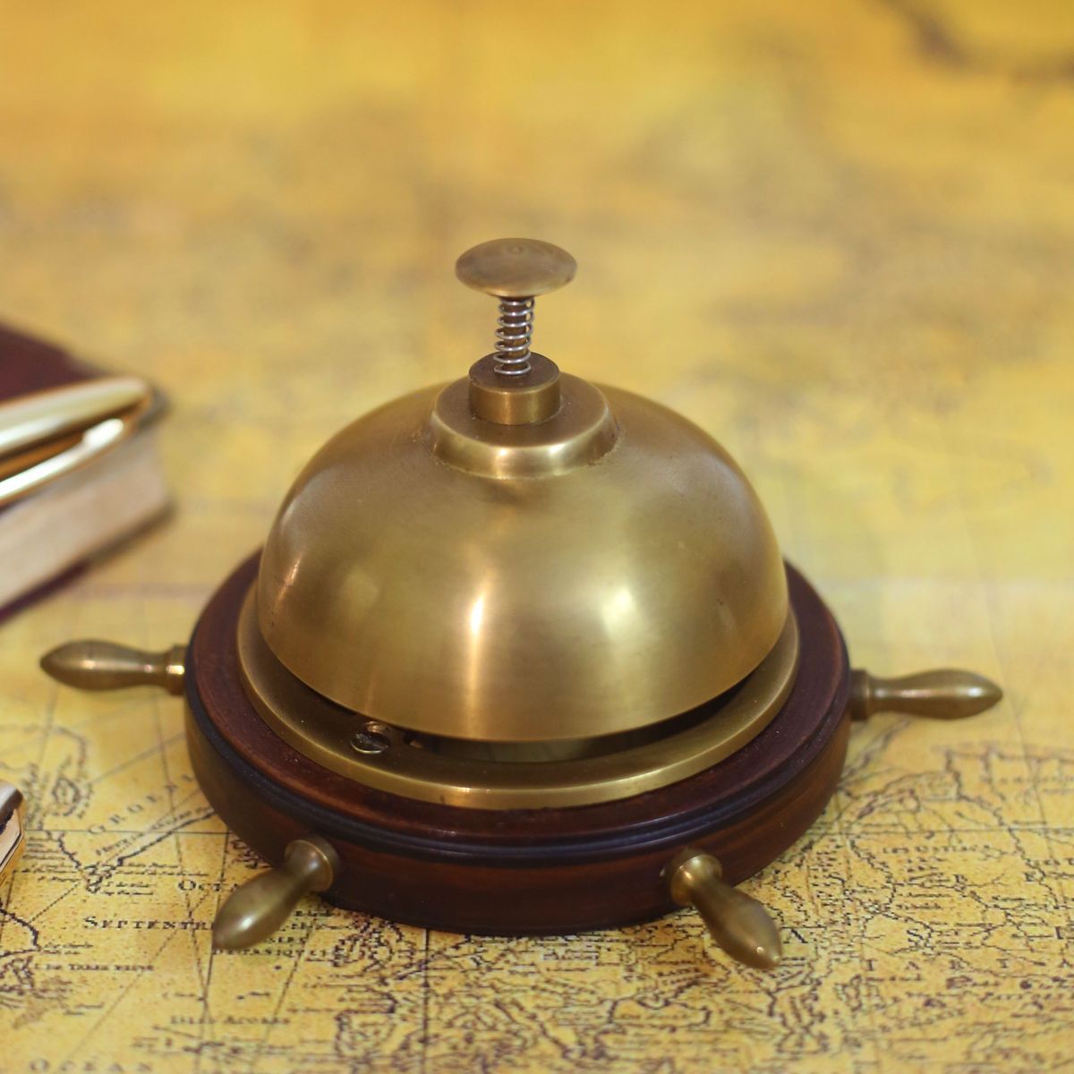 VINTAGE BRASS DESK BELL