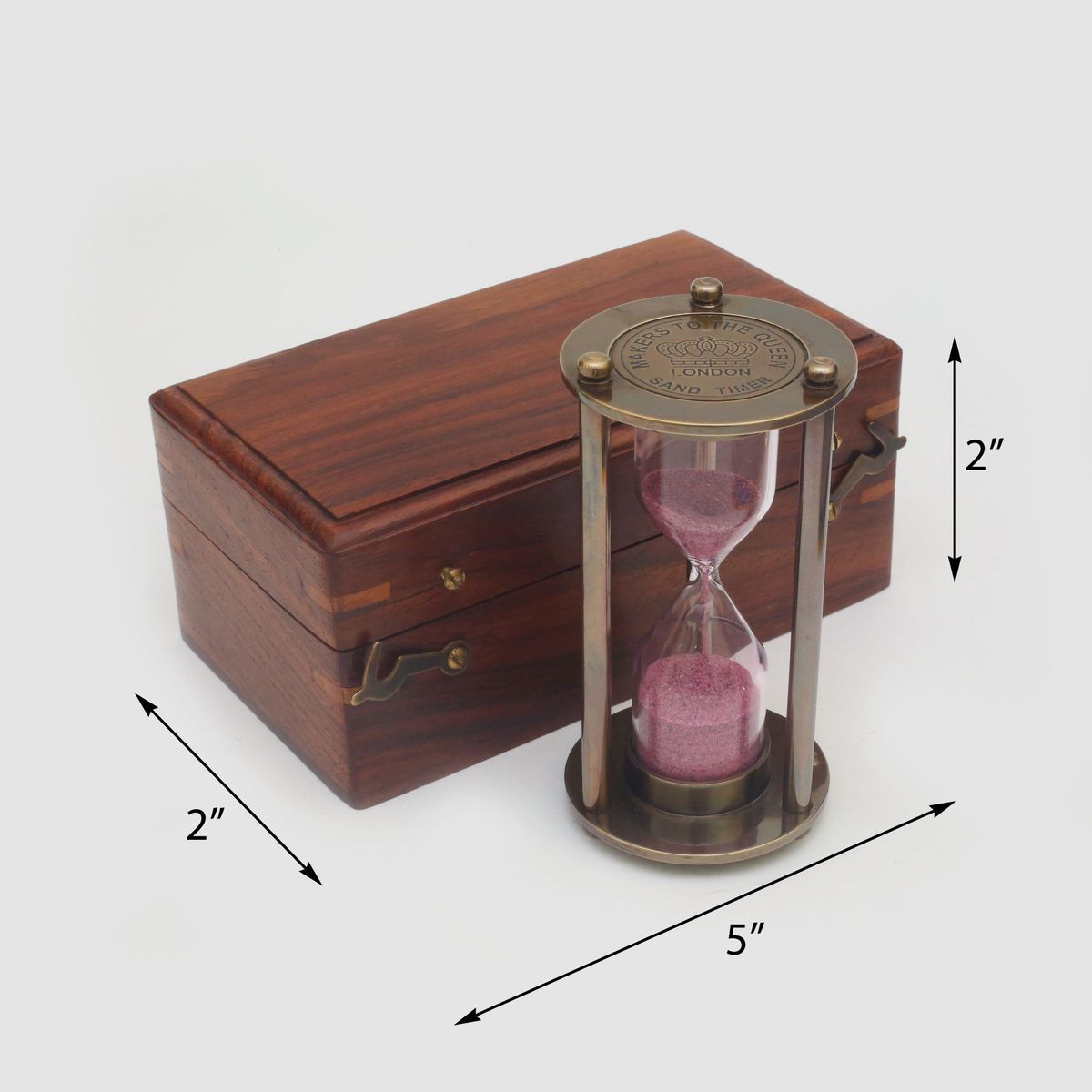 VINTAGE SAND TIMER WITH WOODEN BOX