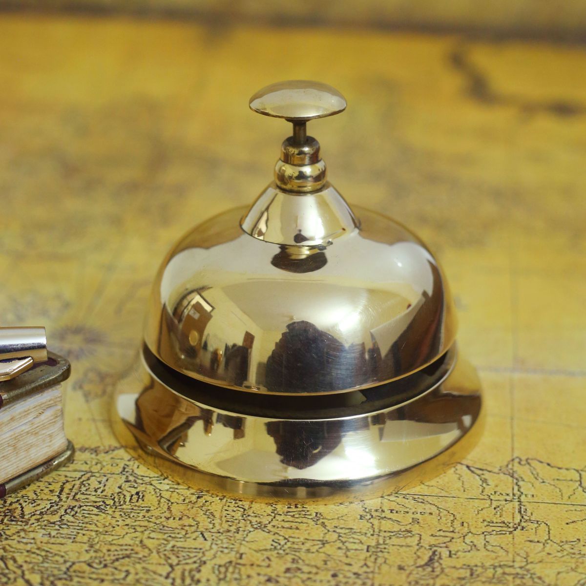 VINTAGE BRASS DESK BELL