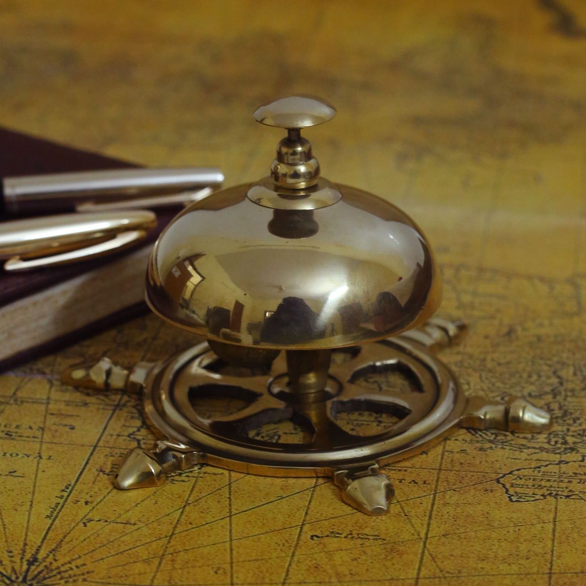 VINTAGE BRASS DESK BELL