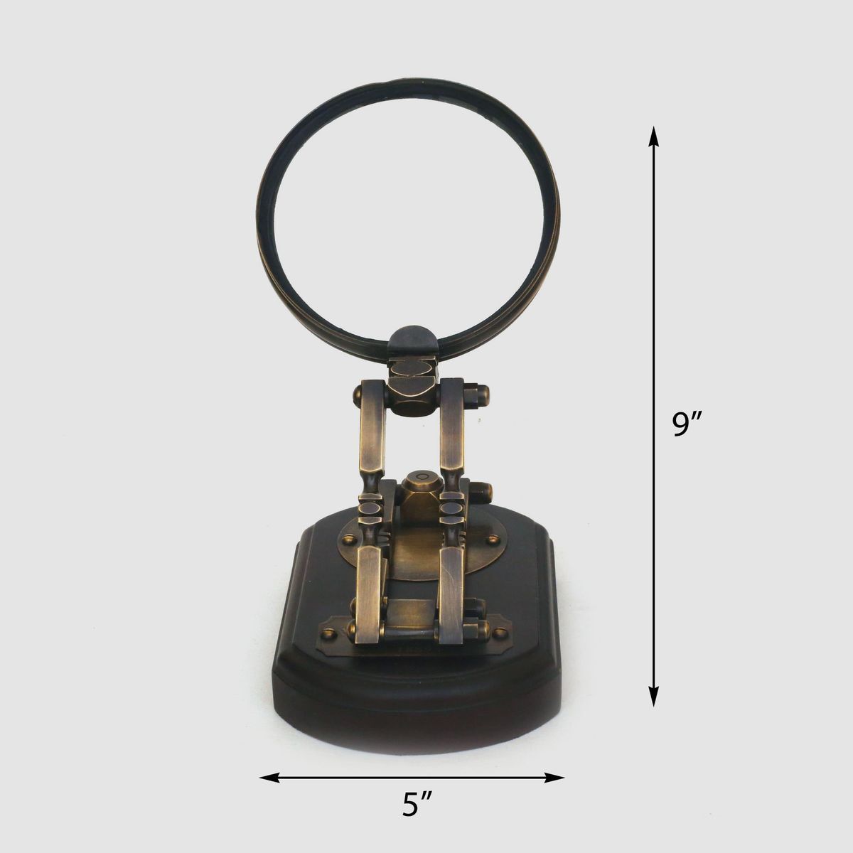 VINTAGE BRASS MAGNIFIER WITH STAND