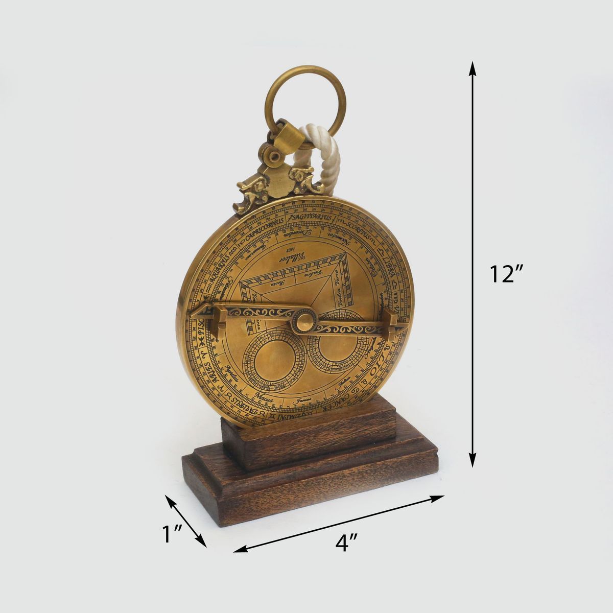 VINTAGE BRASS ASTROLAB COMPASS
