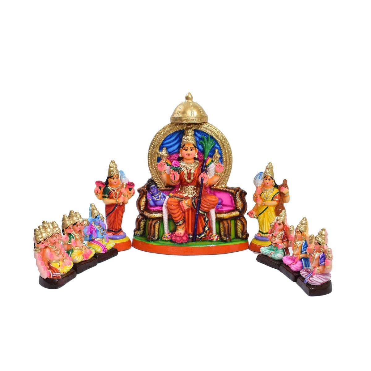LALITHAMBIGAI SET OF 9 HANDMADE DUSSERA DOLL GOLU