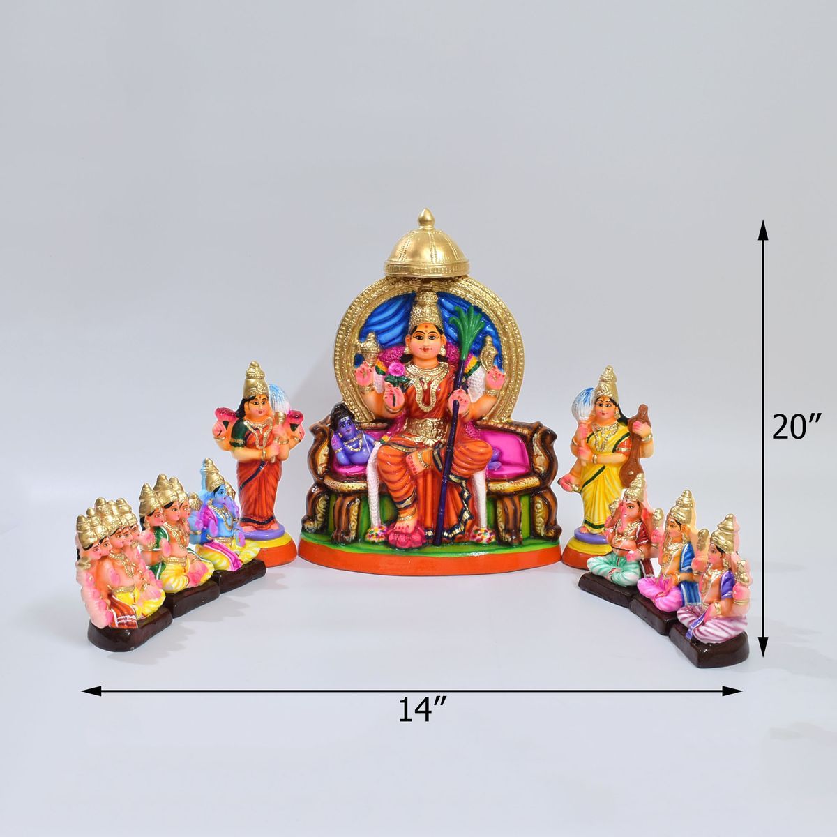 LALITHAMBIGAI SET OF 9 HANDMADE DUSSERA DOLL GOLU