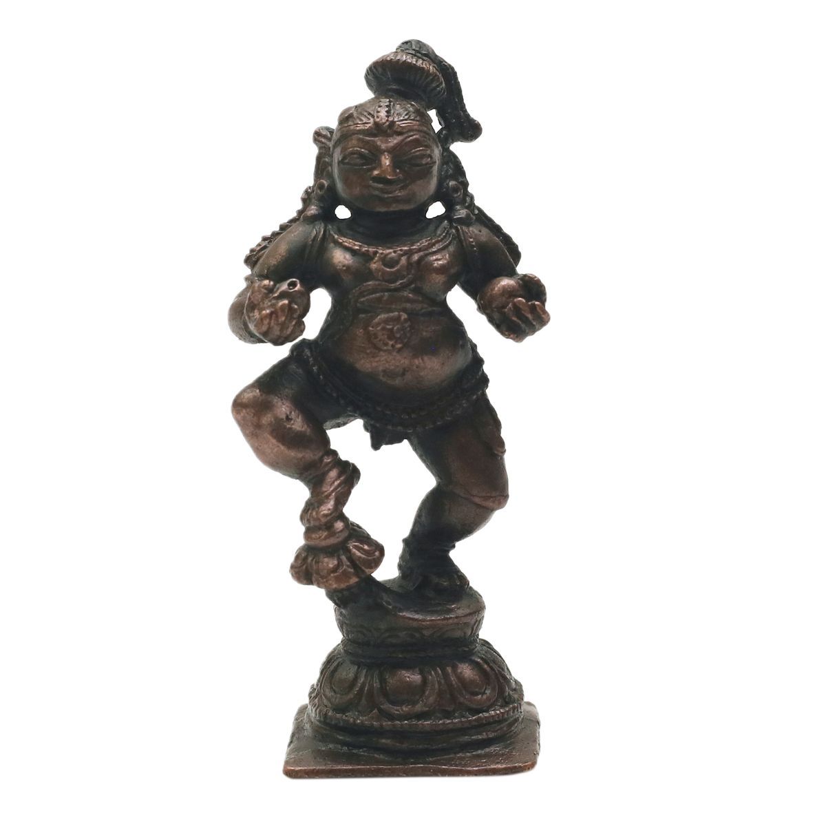 COPPER DANCING KRISHNA IDOL