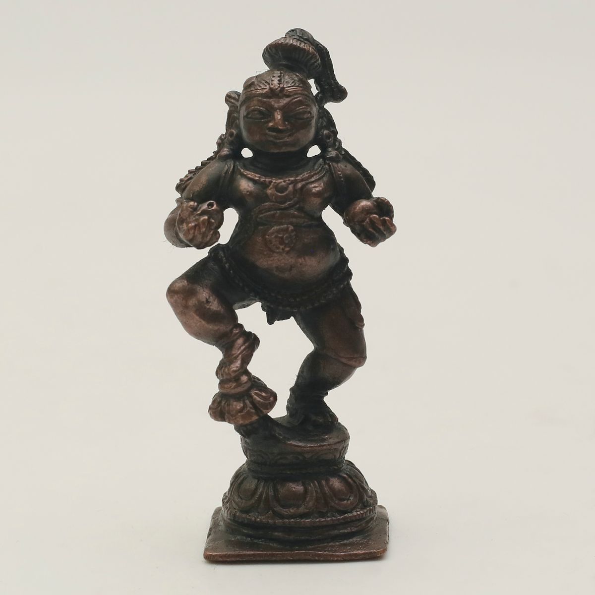 COPPER DANCING KRISHNA IDOL