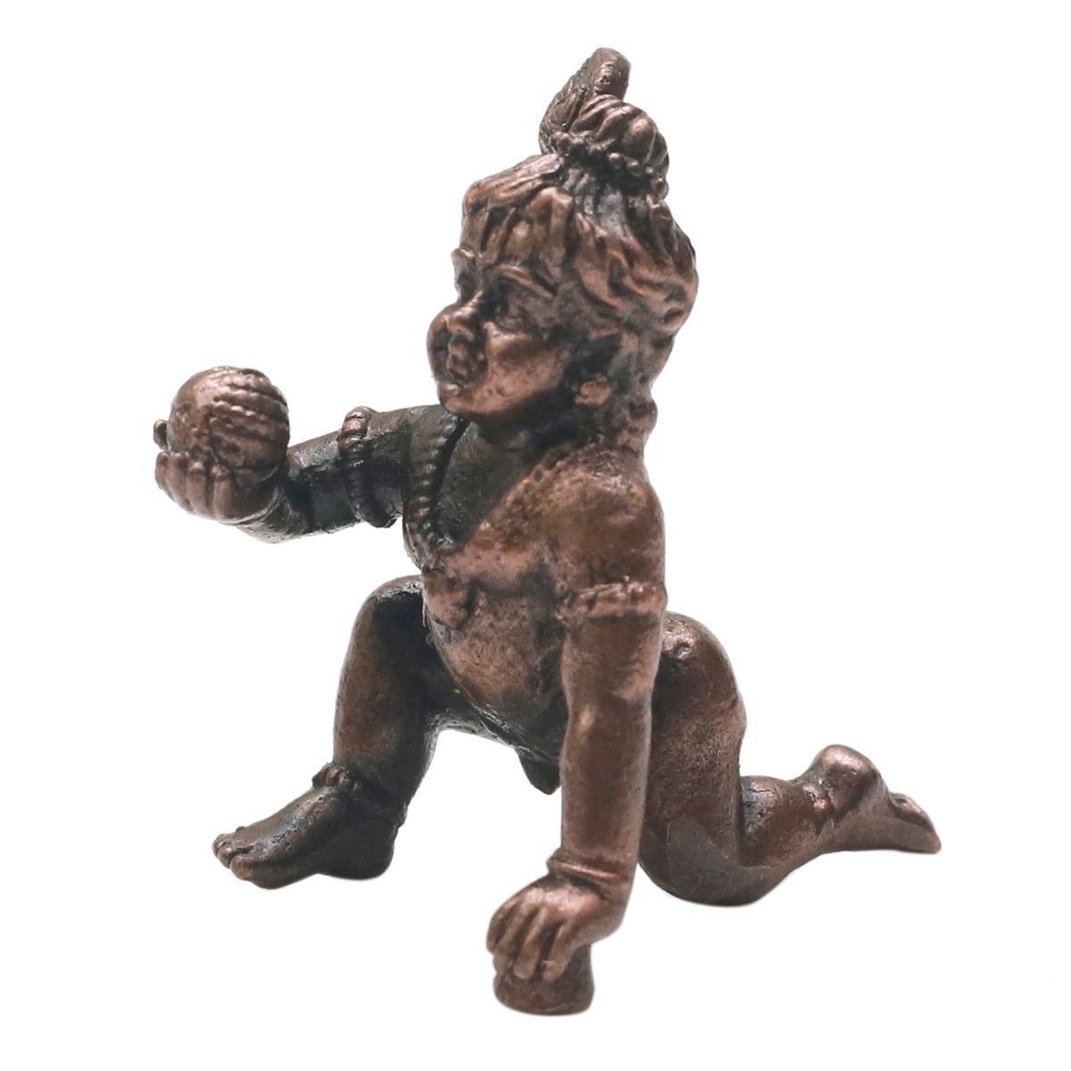 COPPER LADDU KRISHNA IDOL