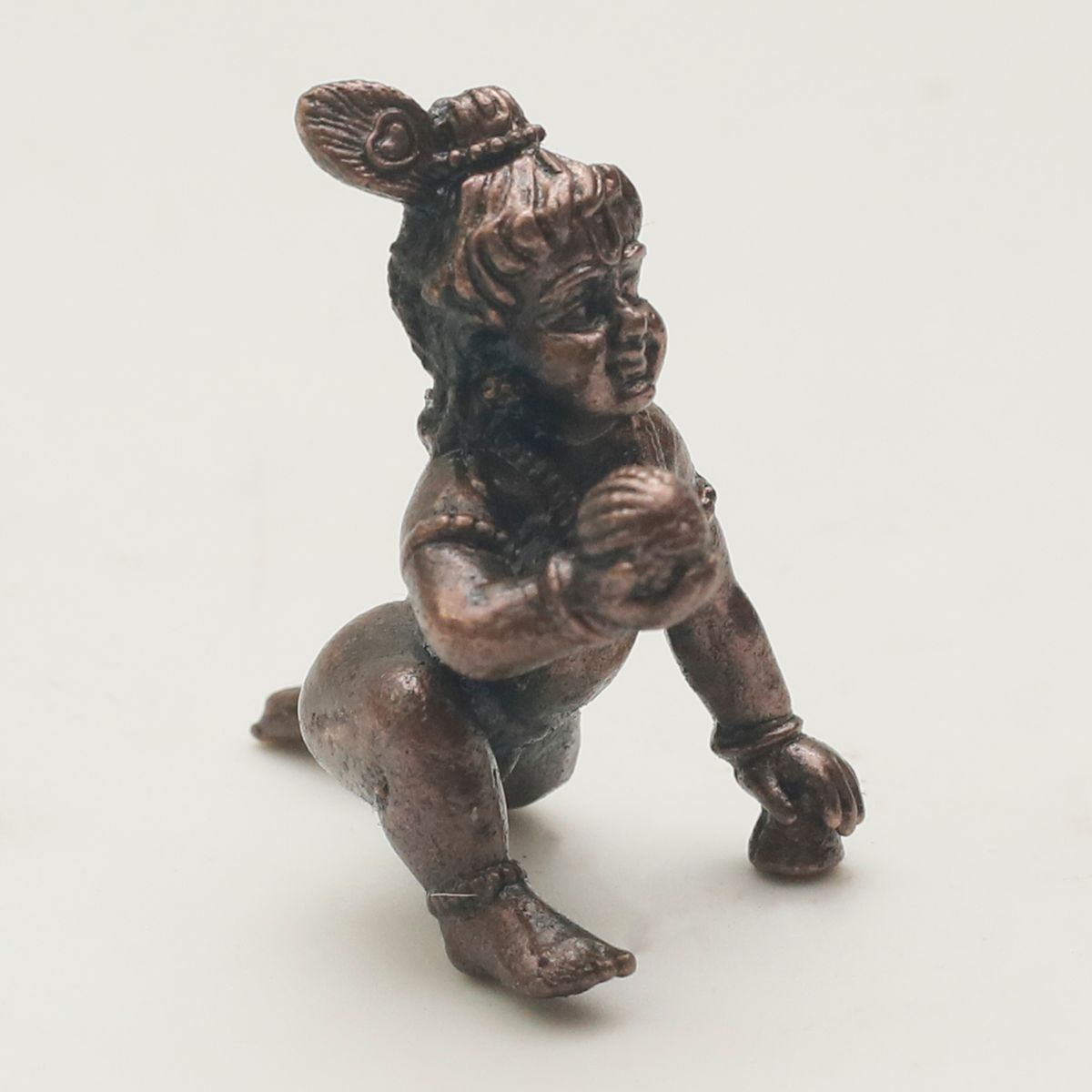 COPPER LADDU KRISHNA IDOL