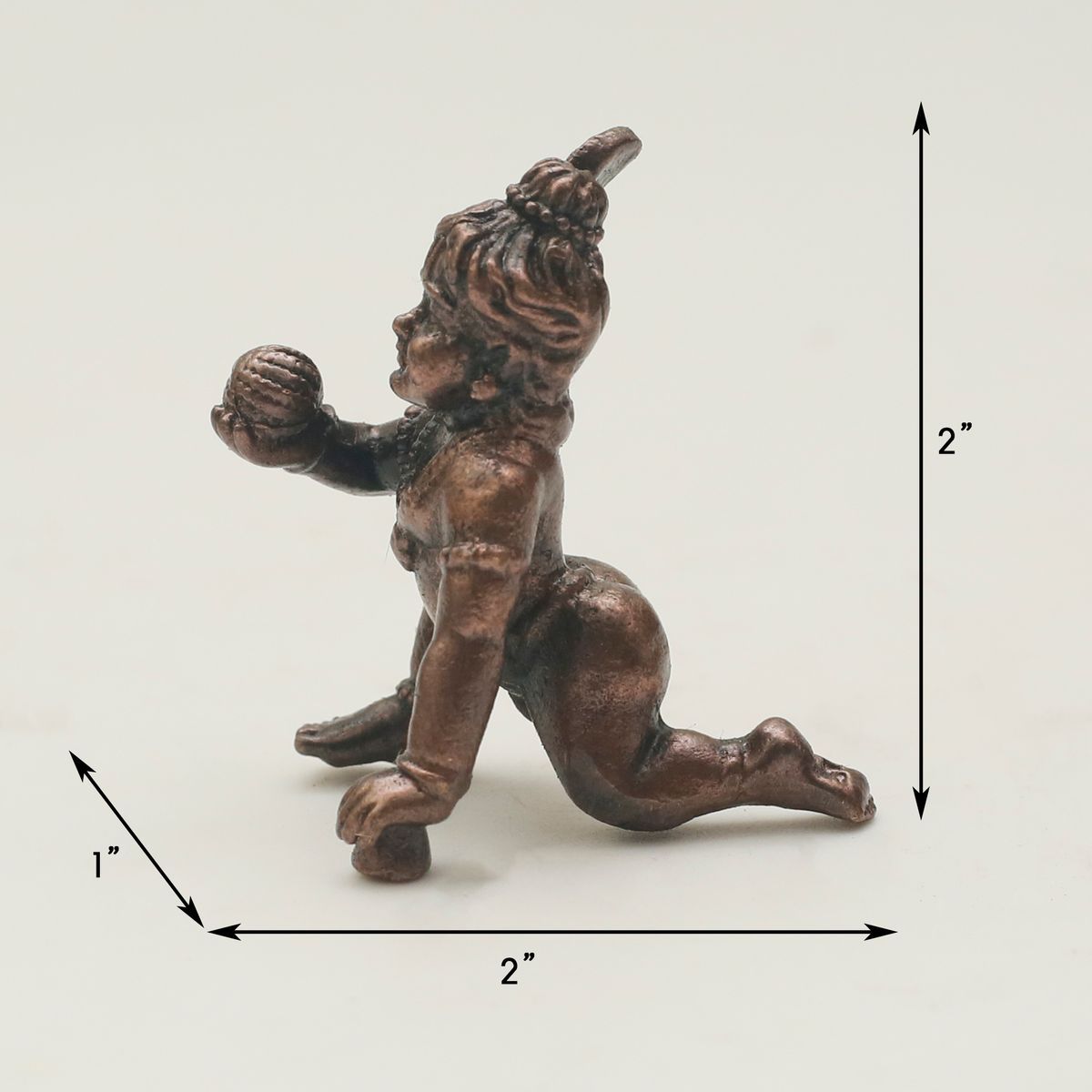 COPPER LADDU KRISHNA IDOL