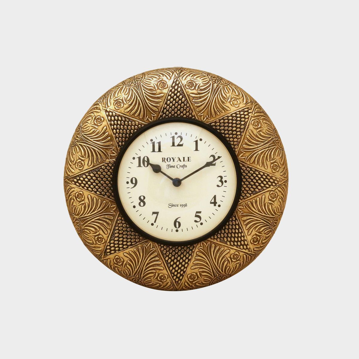 WALL HANGING CLOCK WITH BRASS WORK