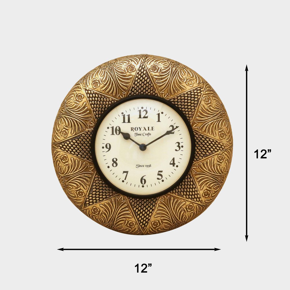 WALL HANGING CLOCK WITH BRASS WORK