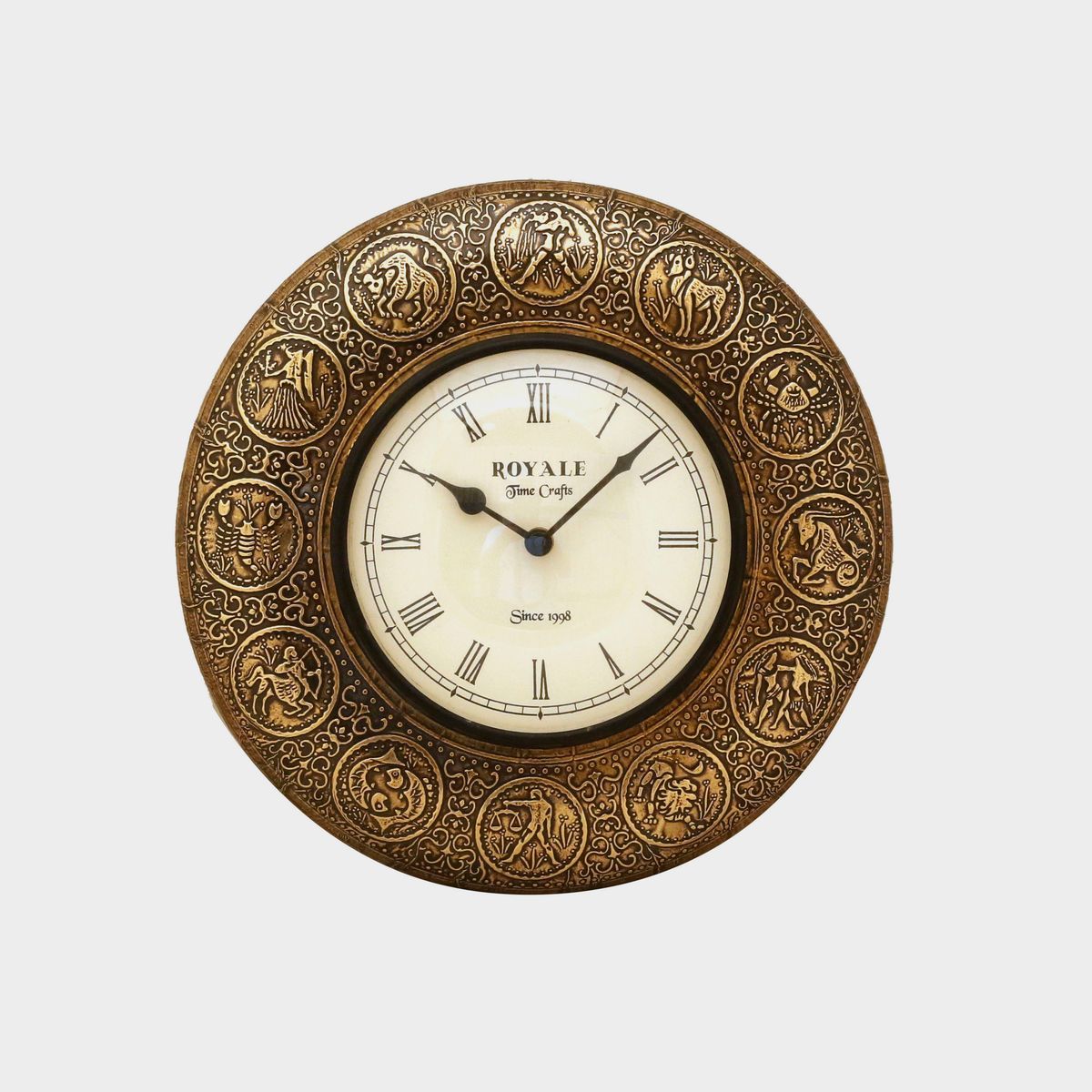 WALL HANGING CLOCK WITH BRASS WORK