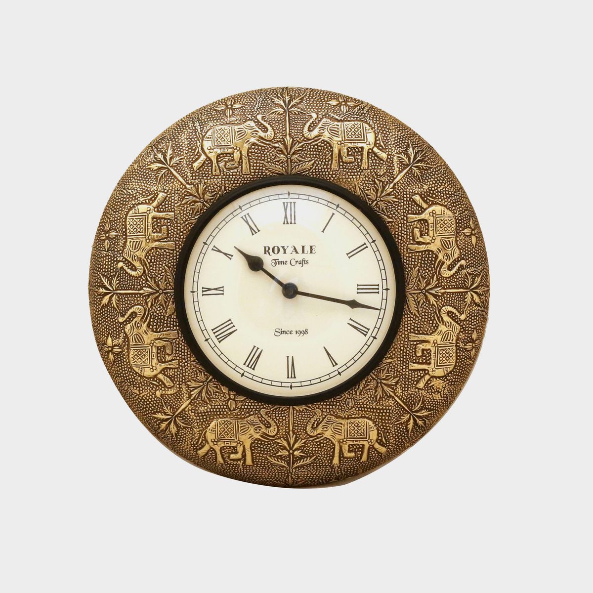 WALL HANGING CLOCK WITH BRASS WORK
