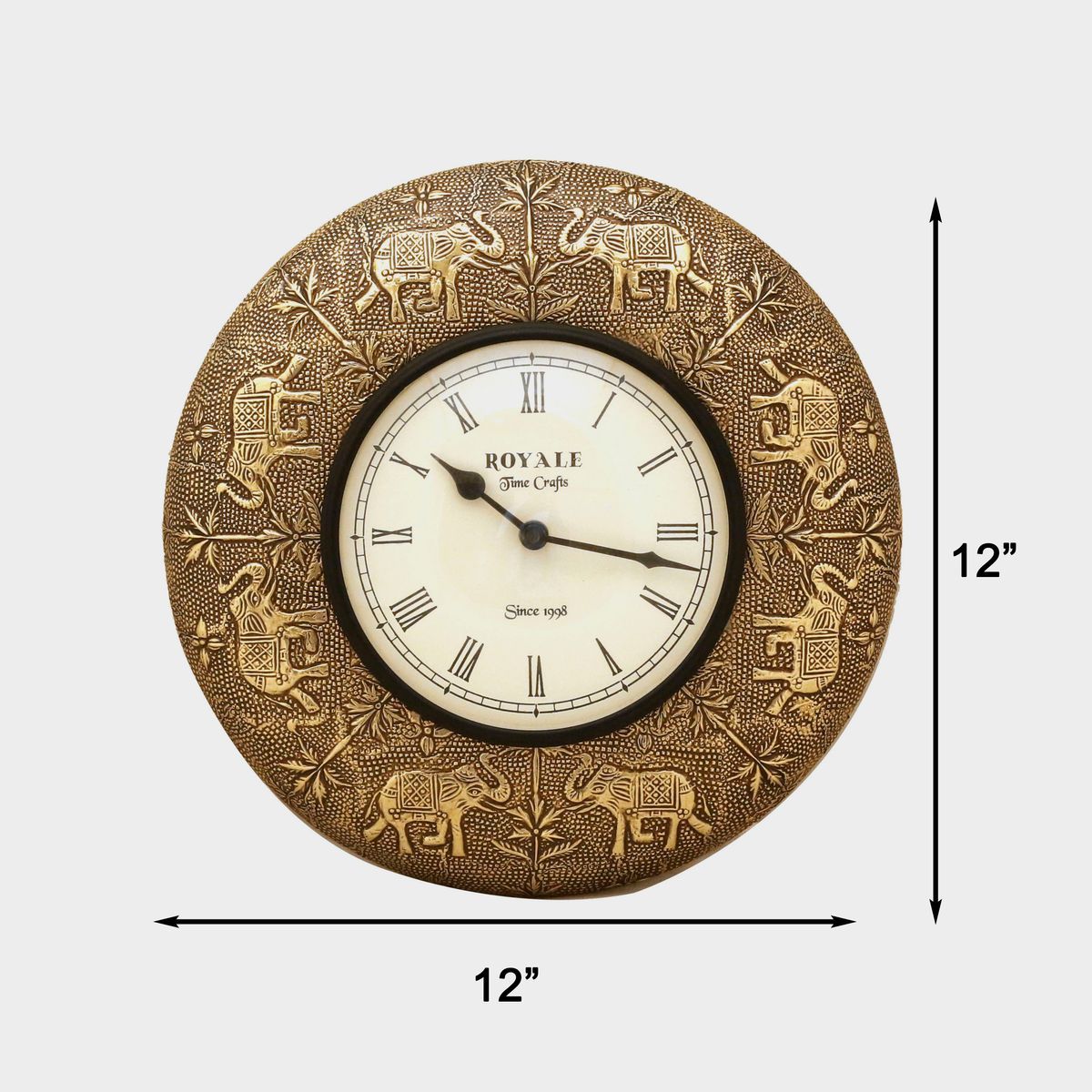 WALL HANGING CLOCK WITH BRASS WORK