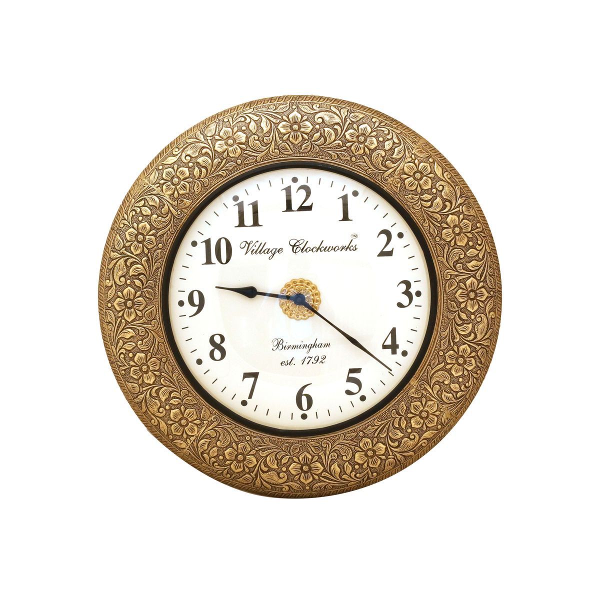 WALL HANGING CLOCK WITH BRASS WORK