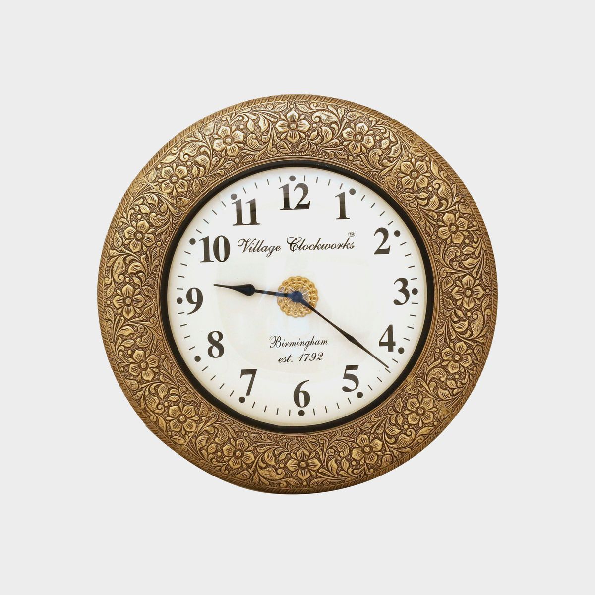 WALL HANGING CLOCK WITH BRASS WORK