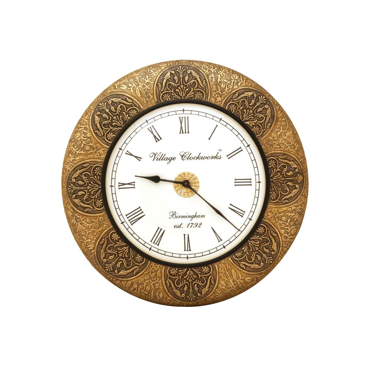 WALL HANGING CLOCK WITH BRASS WORK