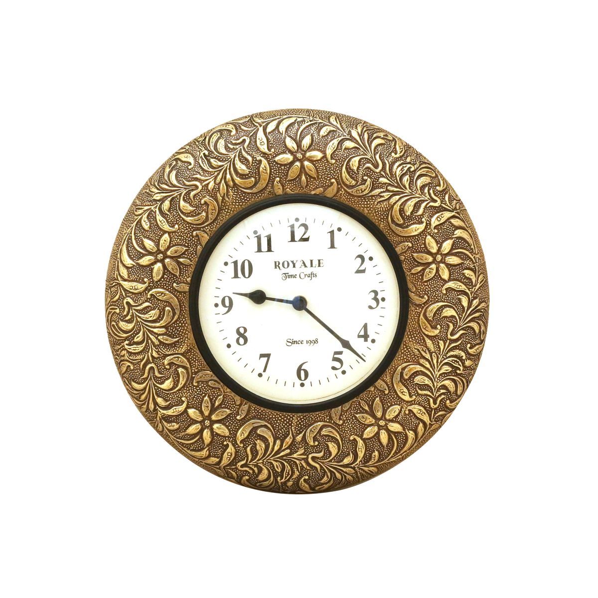 WALL HANGING CLOCK WITH BRASS WORK