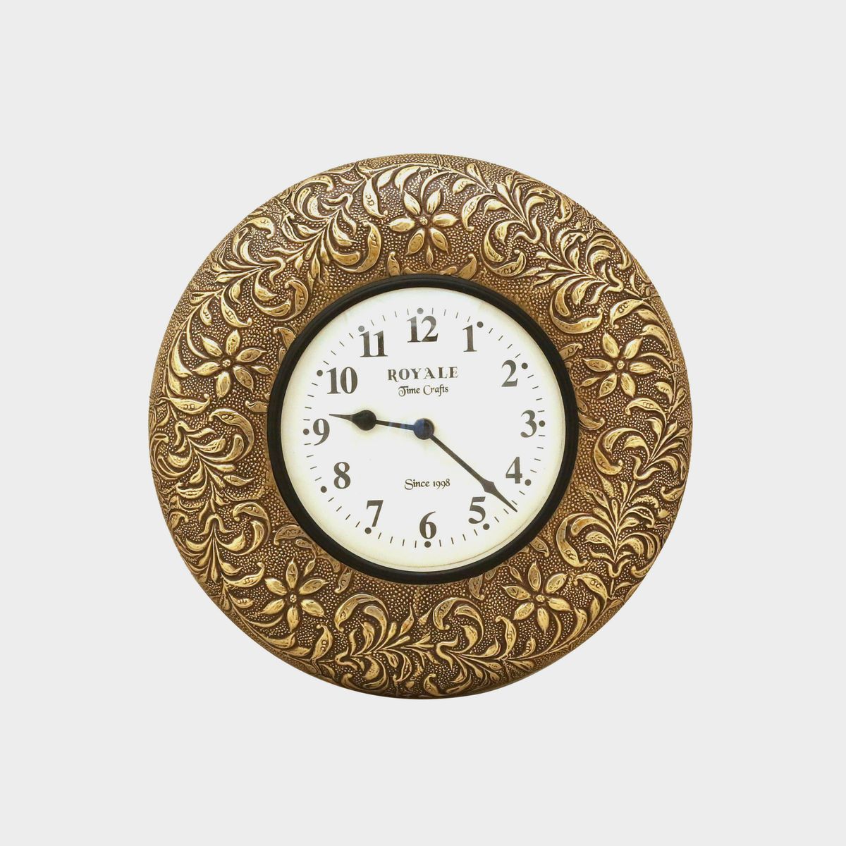 WALL HANGING CLOCK WITH BRASS WORK