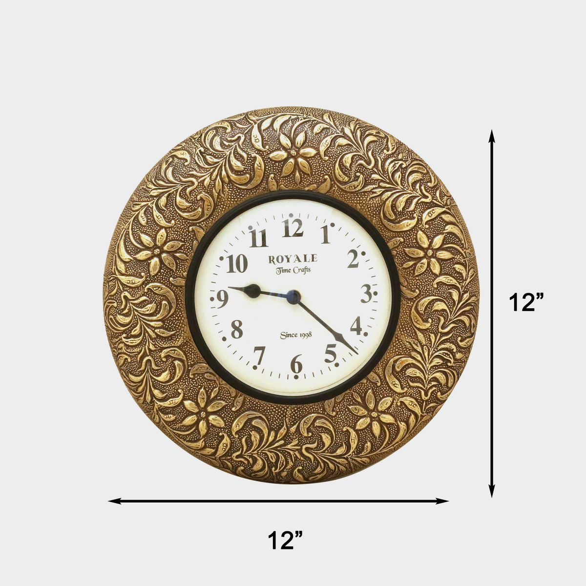 WALL HANGING CLOCK WITH BRASS WORK