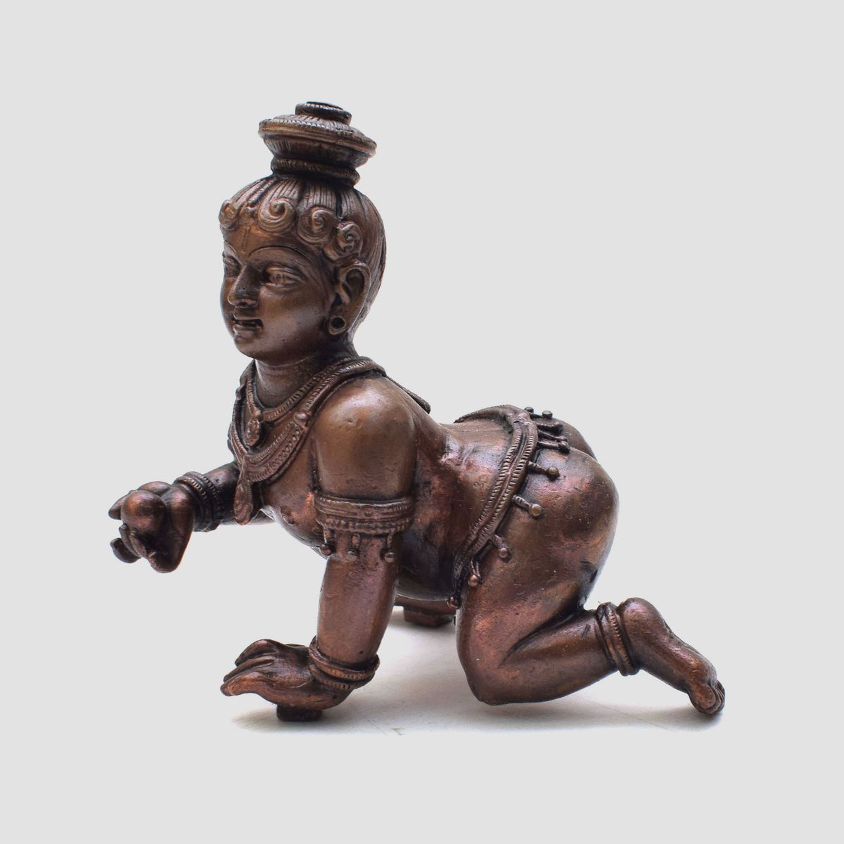 COPPER BABY KRISHNA IDOL