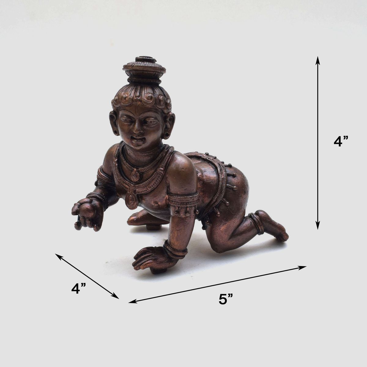 COPPER BABY KRISHNA IDOL